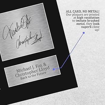 HWC Trading Back to the Future Printed Autograph USL Signed